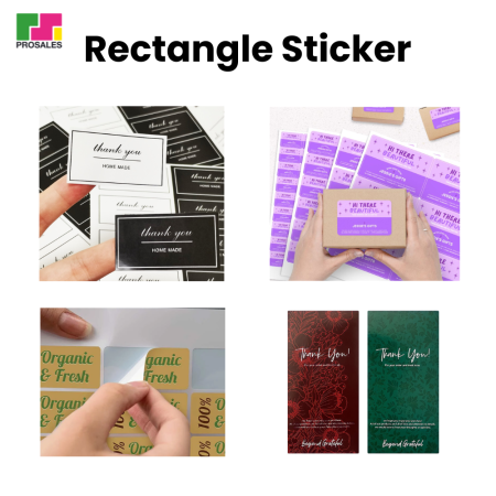 Rectangle Sticker in One A3