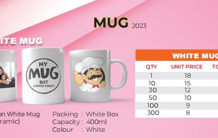 MUG WITH CUSTOM PRINTING LOGO