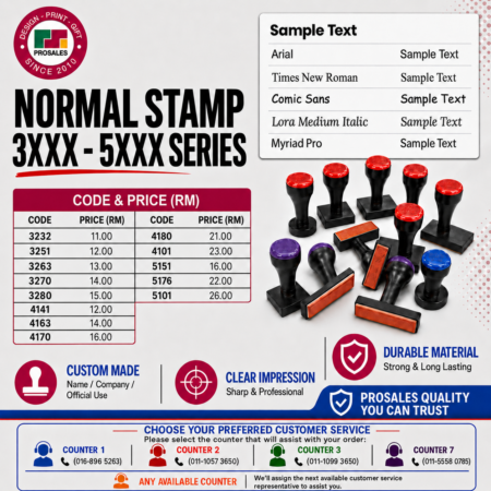 NORMAL STAMP (3XXX - 5XXX SERIES)